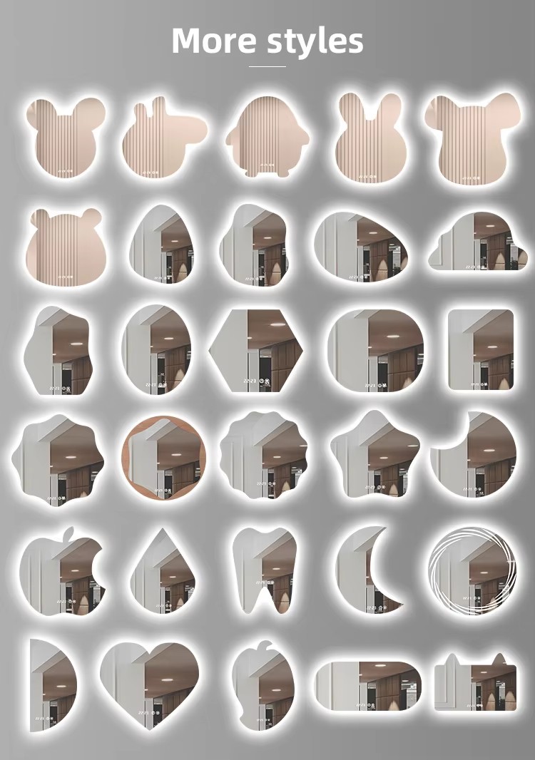 Luxurious decorative bathroom dressing table wall-mounted LED mirror bathroom accessories