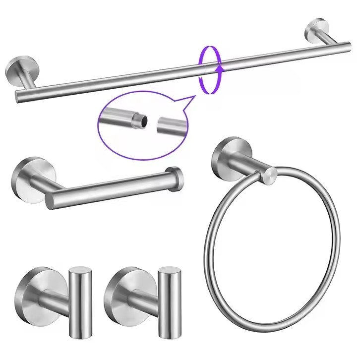 Wall mounted space saving paper rack, stainless steel storage container, towel rack, luxury bathroom