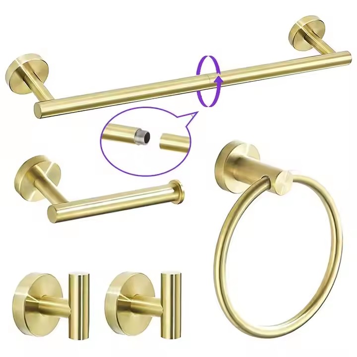 Wall mounted space saving paper rack, stainless steel storage container, towel rack, luxury bathroom